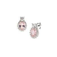 Pendientes Amen Mujer Madame in Plata Morganite EMADBBMOZ